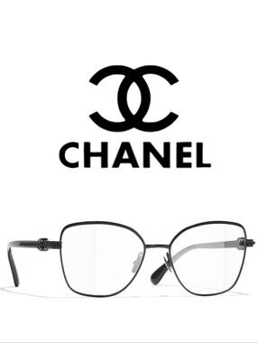 BNIB!!! Rare! Authenticated CHANEL BUTTERFLY EYEGLASSES SO BLACK Optical Glasses